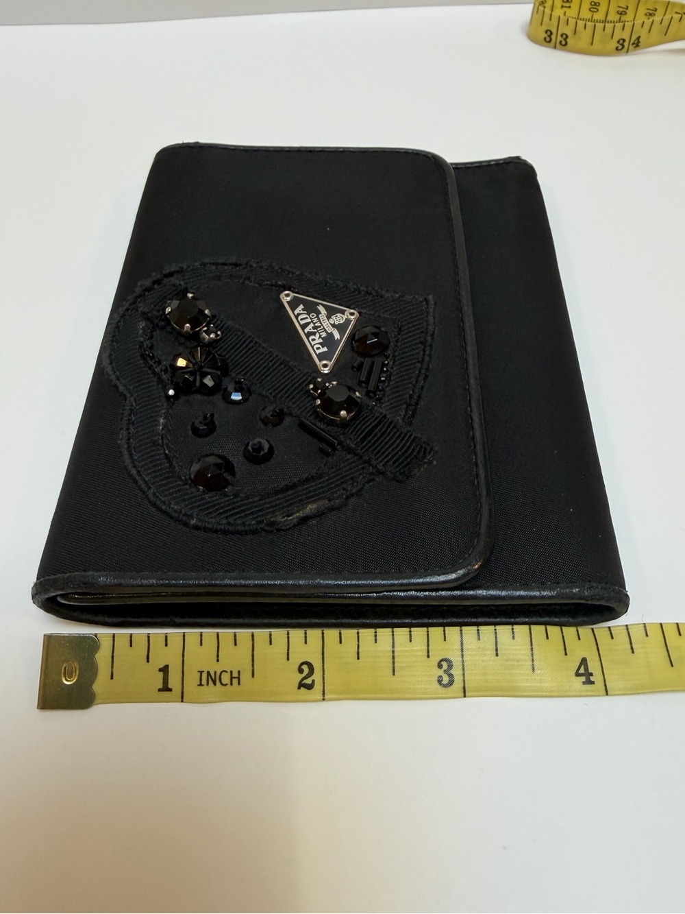 Prada Evening Heart Black Wallet EUC - Picture 16 of 16